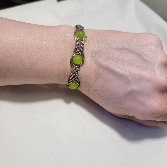 Stone Necklace and Glass Bead Bracelet Set - Picture 8 of 9